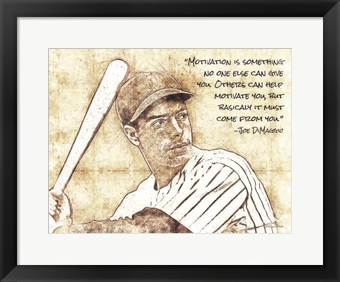 Framed Joe DiMaggio Print