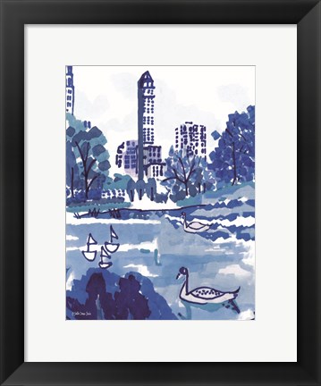 Framed City Pond Print