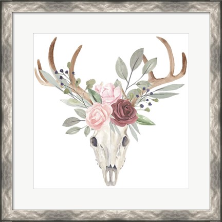 Framed Branched Posy I Print