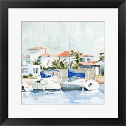 Framed Beach Town Summer II Print