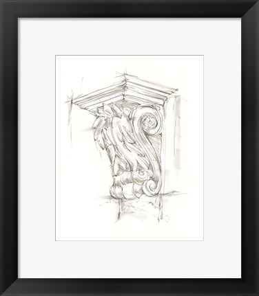 Framed Corbel Sketch IV Print