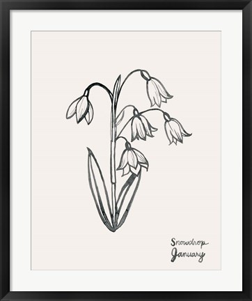 Framed Annual Flowers I Print