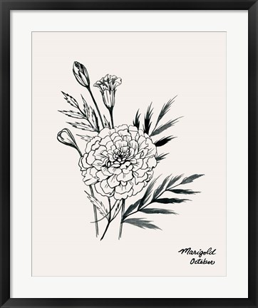 Framed Annual Flowers X Print