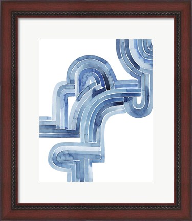 Framed Blue Braid II Print