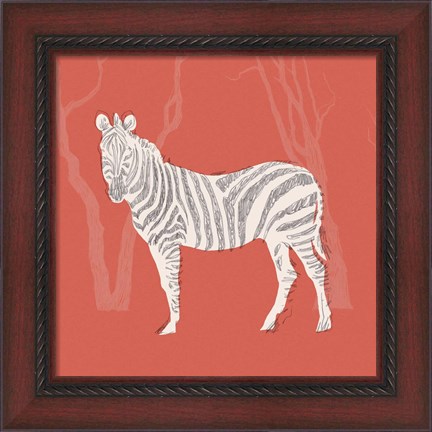 Framed Plains Zebra II Print