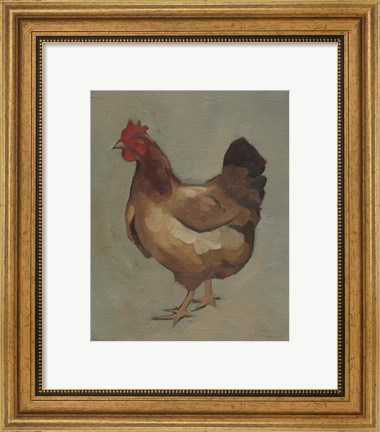 Framed Egg Hen II Print
