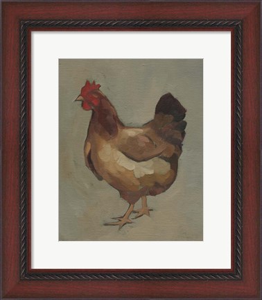 Framed Egg Hen II Print