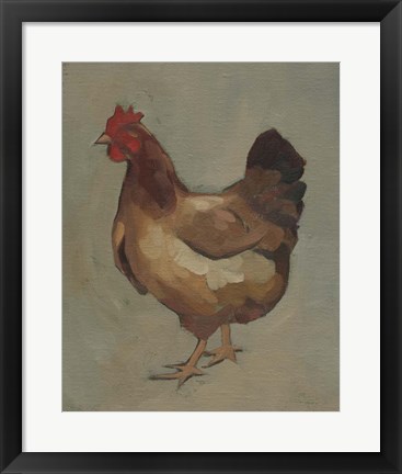 Framed Egg Hen II Print