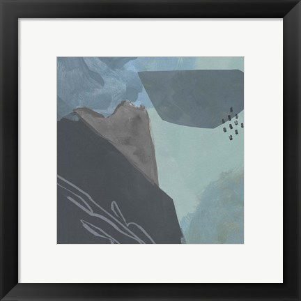 Framed Steely Abstract I Print