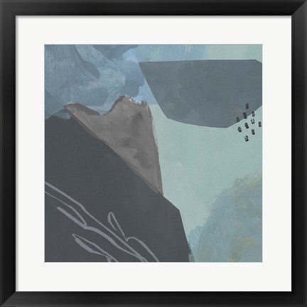 Framed Steely Abstract I Print