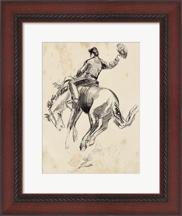 Framed King of the Rodeo II Print