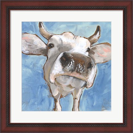 Framed Cattle Close-up I Print