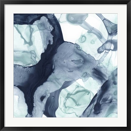 Framed Blue Cavern V Print