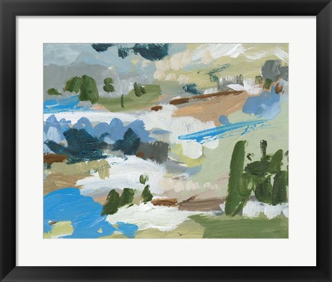 Framed Mountain River II Print