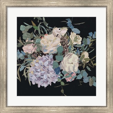 Framed Violet Bouquet II Print
