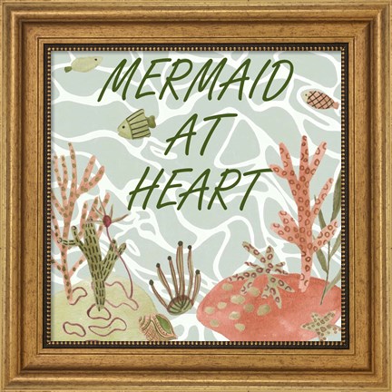 Framed Mermaid at Heart I Print