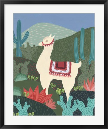 Framed Desert Llama II Print