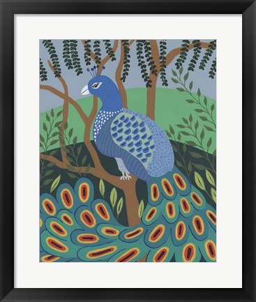 Framed Dandy Peacock II Print