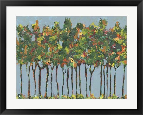 Framed Sunset Trees I Print