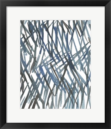 Framed Blue Grass I Print