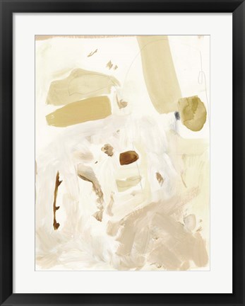 Framed Markings in Beige II Print