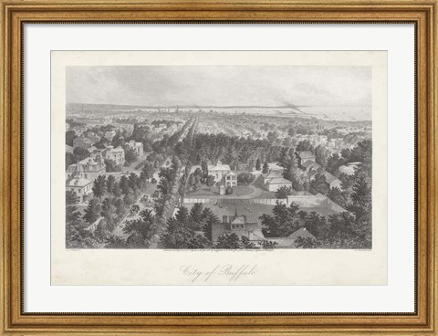Framed City of Buffalo Print