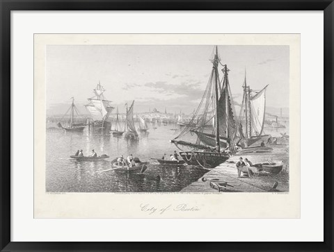 Framed City of Boston Print