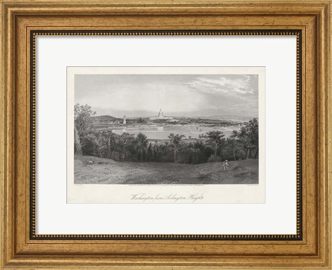 Framed Washington from Arlington Heights Print