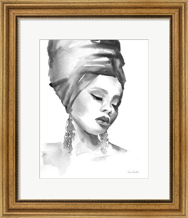 Framed Woman II BW Print