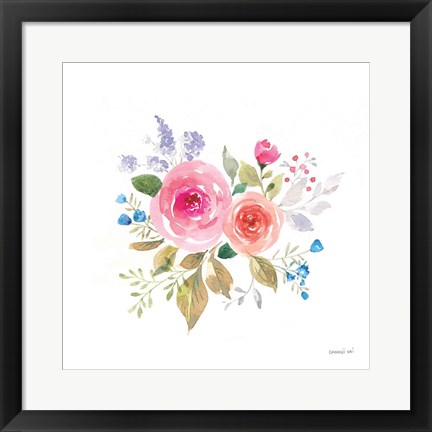 Framed Lush Roses VI Print