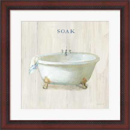 Framed Farmhouse Bathtub Soak Print