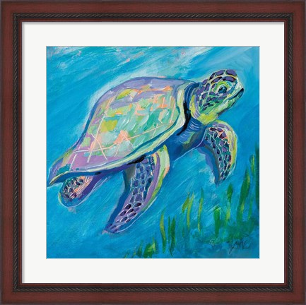 Framed Sea Turtle Swim Print