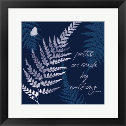 Framed Dark True Blue III Print