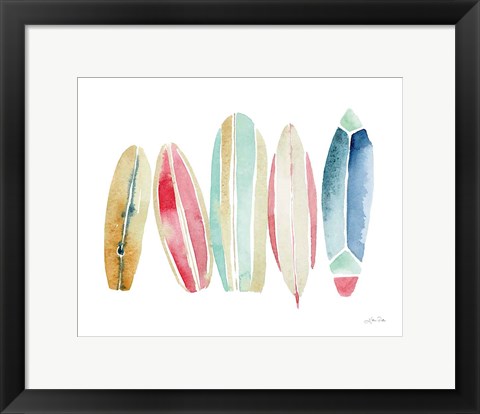 Framed Surfboards in a Row Print