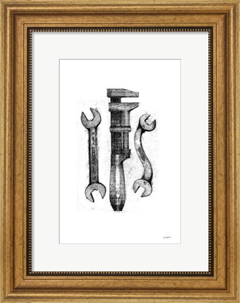 Framed Wrenches Print