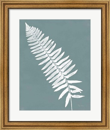 Framed Nature by the Lake Ferns IV Gray Mist Crop Print