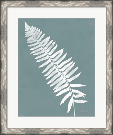 Framed Nature by the Lake Ferns IV Gray Mist Crop Print