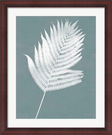Framed Nature by the Lake Ferns III Gray Mist Crop Print