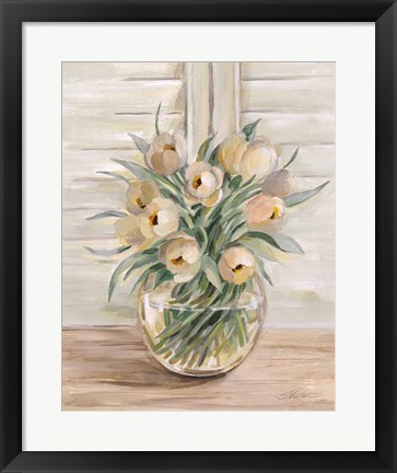 Framed Blush Floral Bouquet Print