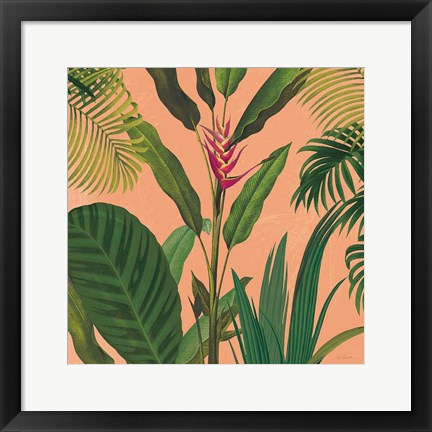 Framed Dramatic Tropical II Boho Print