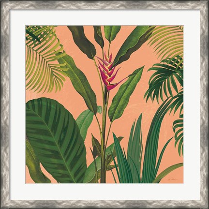 Framed Dramatic Tropical II Boho Print