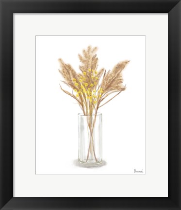 Framed Dried Flower Yellow IV Print