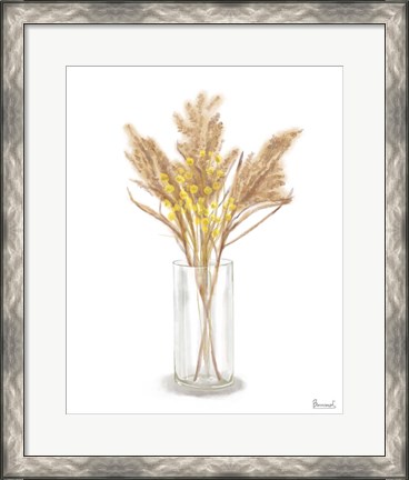 Framed Dried Flower Yellow IV Print