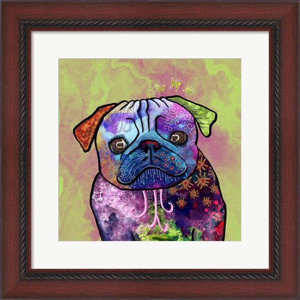 Framed Colorful Pets III Print