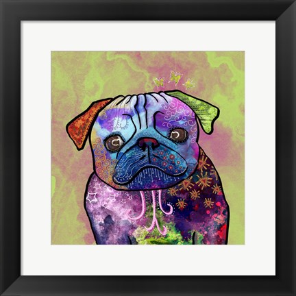 Framed Colorful Pets III Print