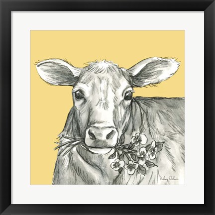Framed Cow 2 Print