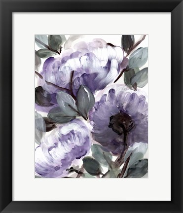 Framed Farmhouse Bush Purple II Print