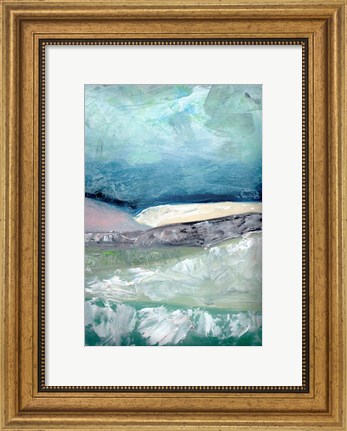 Framed Blush Pink Mountainscape II Print