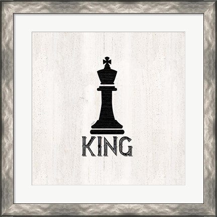 Framed Chess Piece I-King Print