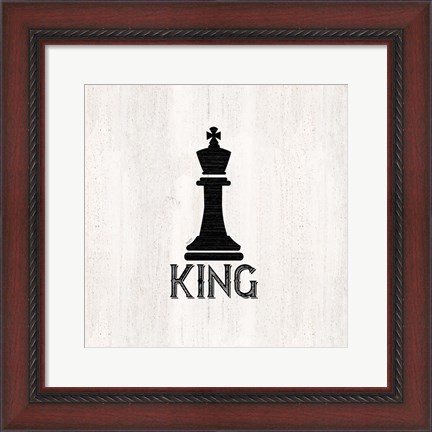 Framed Chess Piece I-King Print